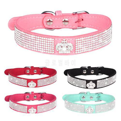 Diamond Inlaid Pet Cat Collar Pets Shiny Crystal Elastic cats Collars Accessories For Kitten Dog Collar Cat Necklace