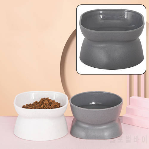 Cat Bowl Protect Pet&39s Spine Tilted Elevated Easy To Clean Stress Free Pet Feeder For Dog Cat Gatos Accesorios Shipping