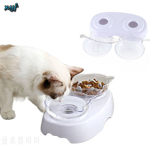 Removable Double Cat Bowl Dog Bowl With Stand Non-Slip Pet Feeding Cat Water Bowl For Cats Food Pet Bowls For Dogs Feeder