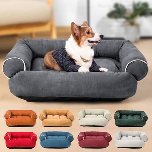Rectangle Dog Sleeping Bed Kennel Cat Puppy Sofa Bed Pet House Winter Warm Beds Cushion for Small Dogs Pet Product