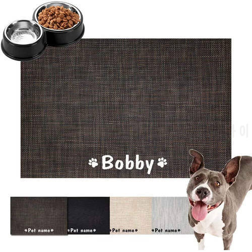 Customized Cat Dog Bowl Mats for Food and Water Personalized Pet Mats with Waterproof and Easy To Clean Floor Mat for Dog Bowls