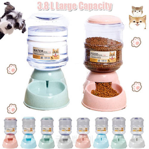 3.8L Pet Dog Cat Automatic Feeders Large Capacity Pet Dog Drinkers Automatic Bowls Dispenser Animal Pet Dog Accessories