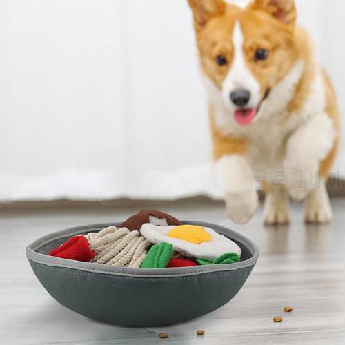 Pet Flannel Sniff Training Mat Pad Sounding Toy Slow Feeding Bowl Puzzle Dog Foraging Pad