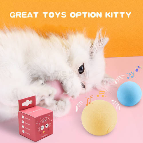Interactive Ball Smart Cat Toys Catnip Cat Training Toy Kitty Pet Playing Ball Pet Squeaky Supplies Products Toy For Kitten Cats