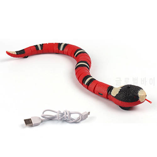 Simulation Snake Cat Toy Smart Sensing Interactive Toys Funny Self-hey Interactive Toy Cat Teaser USB Rechargeable Pet Supplies