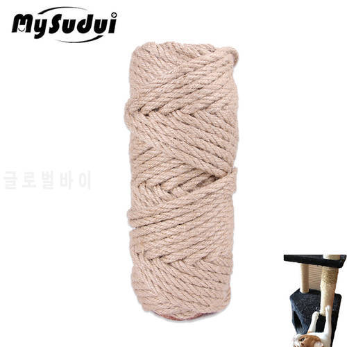 Mysudui Durable Cat Toy Natural Sisal Rope Scratching Resistant Claw Grinding Tool Self-made Exercise Indoor Pet Supplies