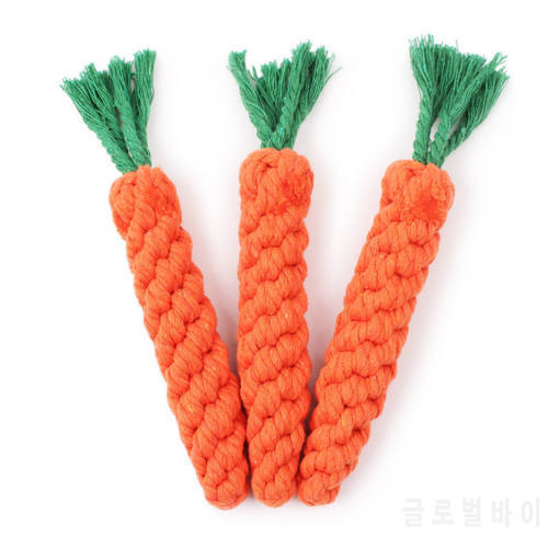 Pet Knot Toy Molar Cotton Rope Toy Cute Radish Shape Dog Chewing Toy Outdoor Interactive Puppy Teeth Cleaning Stick Dog Supplies