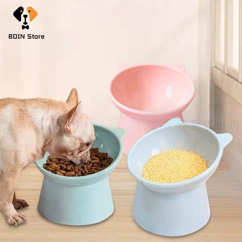 2022 New Cat Bowl High Foot Pet Food Water Bowl Dog Neck Protector Anti-overturning Binaural Pet Feeding Cup Pet Feeder Bowl