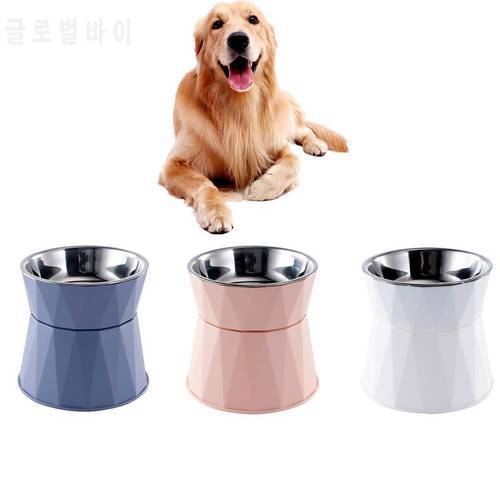 Stainless Steel Cat Bowl Dog Bowl Pet Bowl Increased Neck Protective Double Bowl Cat Water Food Bowl Dual Purpose Dog Food Bowl