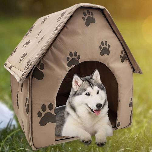 Durable Dog House Classic Delicate Portable Foldable Dog House Small Footprint Pet Bed Tent Kennel Pet Accessories