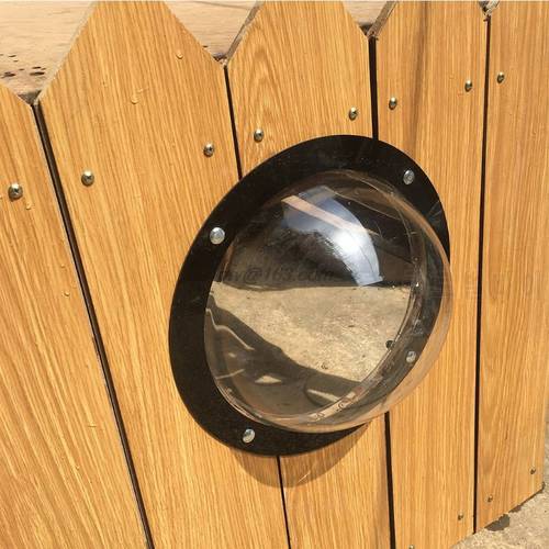 Dog Porthole Window Round Transparent for Fence Pet Peek Look Out Durable Acrylic Dog Dome Backyard House Reduced Bark