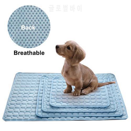 Dog Mat Cooling Summer Pad Mat For Dogs Cat Blanket Sofa Breathable Pet Dog Bed Summer Washable Pet Products Accessories Sale