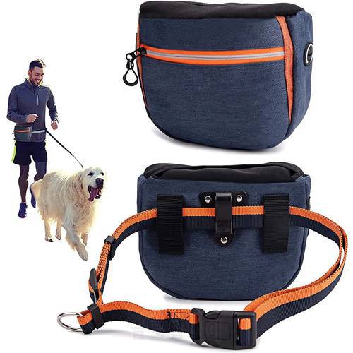 Dog Treat Bag Pouch Double Layer Large Capacity Outdoor Stability Waist Backpack Pet Snack Bag Supplies for Small Large Dogs