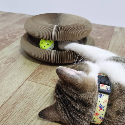 Magic organ cat scratching board is not easy to deform cat toy with bell cat grinding claw cat climbing frame cat scratching toy