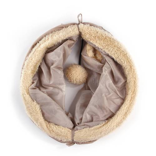 Creative Cat Toys Tunnel Tube Soft Foldable Storable Suede Cat Tunnel Pet Craft Supply Indoor Household Small Animal Toy