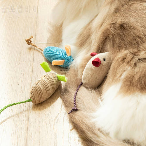 Plush Mouse and Sisal Ball Catnip Toys Interactive Training Biting Claw Pet Supplies Kitten Accessories Direct Sales Wholesale