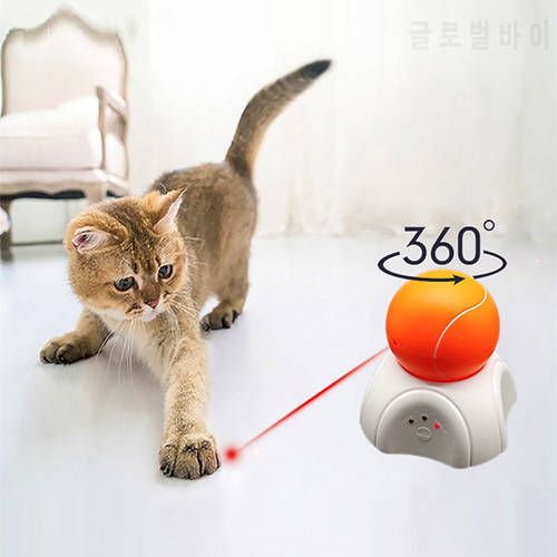 Pet Smart Electric Cat Toys Automatic Rotating Cat Toy 360 Degree Teasing Pet Kitten Interactive Electronic Ball Toy for Cat Dog