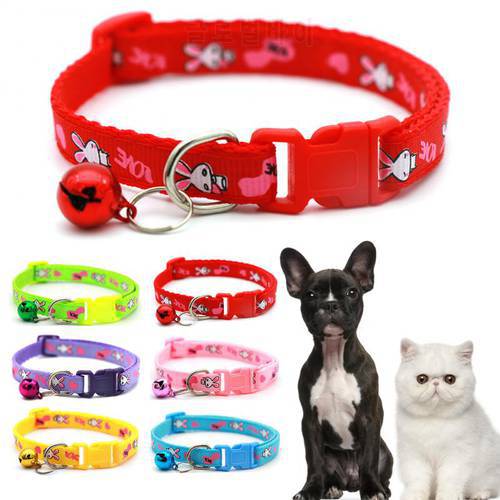 Adjustable Pet Collar Safety Buckle Cat Collar Easter Rabbit Printing Patch Necklace For Puppy Kitty Festive Party Pet Supplies