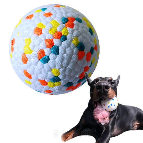 Pet Dog Ball Toy Super Elastic Indestructible Chew Toys Ball Interactive Toys for Large Dog Puppy Bouncy Rubber ETPU Ball Molar