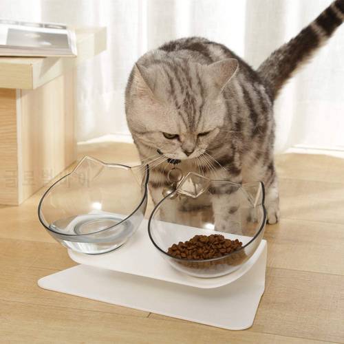 Non-slip Cat Bowls Double Pet Bowls With Raised Stand Pet Food and Water Bowls For Cats Dogs Feeders Puppy Feeder Bowl Supplies