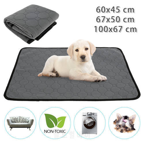 Anti-slip Dog Pee Pad Blanket Reusable Absorbent Tineer Diaper Washable Puppy Training Pad Pet Bed Urine Mat for Dog/Cat/Rabbit