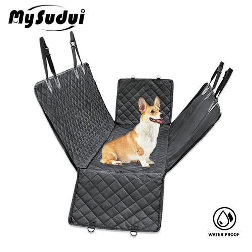 Mysudui Adjustable Pet Car Mat Anti-dirt Waterproof Cat Dog Pad Four Sides Breathable Anti-scratch Outdoor Travel for All Pets