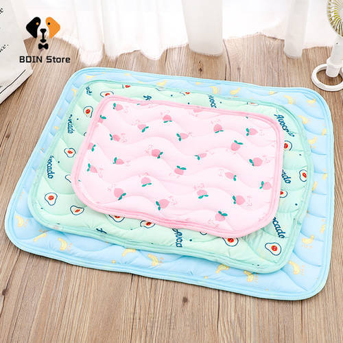 Pet Cool Pad Summer Teddy Law Bucket Than Bear Nest Pad Non-Stick Hair Ice Silk Cool Mat Ice Pad Dog Kennel