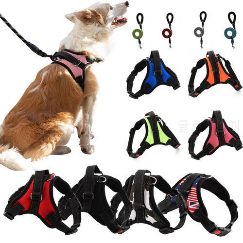 Durable Reflective Pet Dog Harness For Dogs Adjustable Big Dog Harness Pet Walking Harness For Small Medium Large Dogs Pitbull