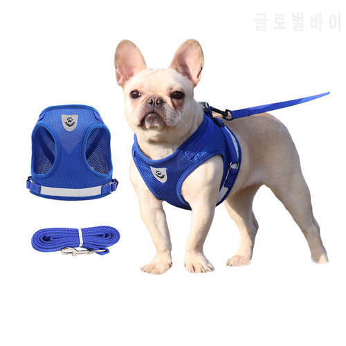 Puppy Harness with Multifunction Dog Leash,Soft Adjustable No Choke Escape Proof Pet Harness Vest Mesh Comfort No Choke
