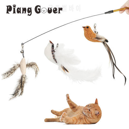 Replacement Head for Funny Cat Stick Toy Bell Funny Various Kinds Cats Rod Feather Birds Teaser Toy for Kitten Pet Supplies