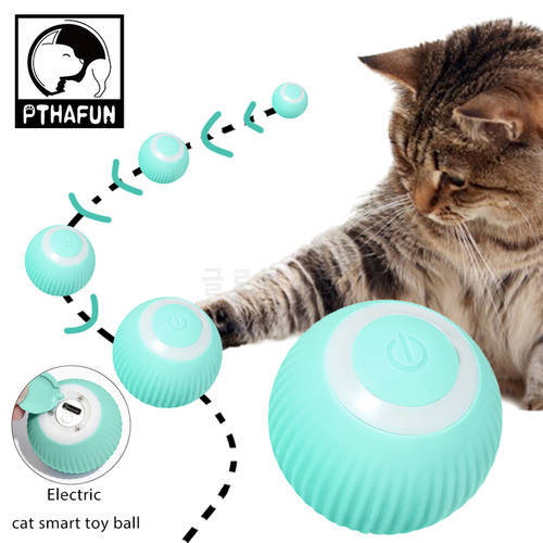 Electric Cat Toy Cat Smart Ball Automatic Rolling Toy Interactive for Cat Training Self-Moving Pet Kitten Toy for Indoor Playing