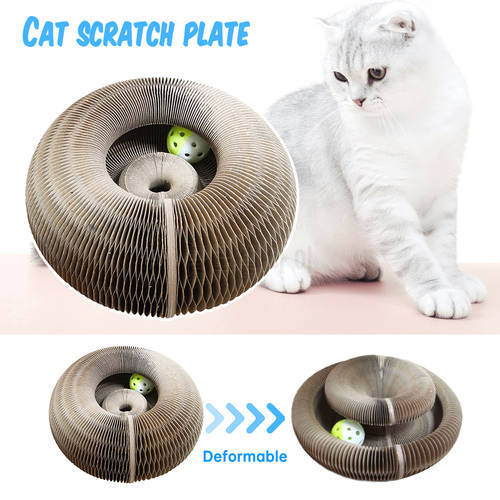 2022 Magic Organ Cat Scratch Board Cat Toy with Bell Cat Grinding Claw Cat Climbing Frame Scratch Toy Cat Scratcher Lounge Bed