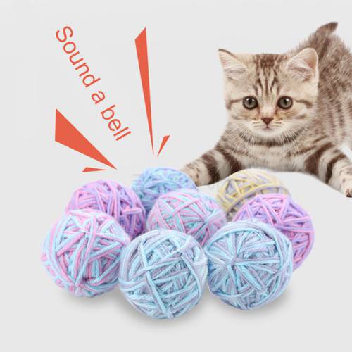 Funny Cat Interactive Toy Super Soft Yarn Ball Throwing Toys Cat Supplies Pet Products Cat Toys Interactive Radom Color