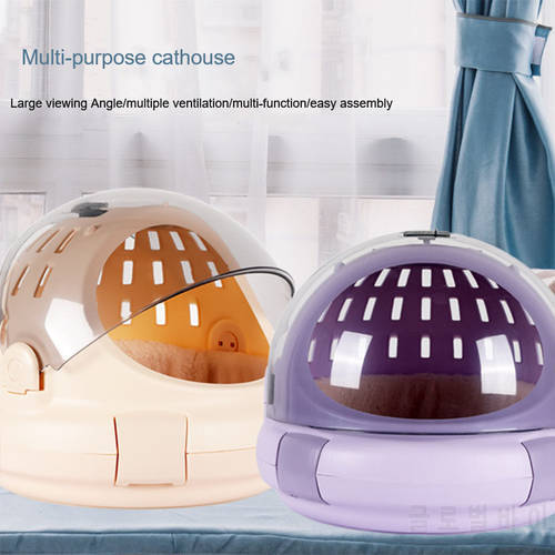 Pets Transportation Space Capsule Pet Carrier Carrier For Cat Outbound Air Box Portable Multi-Function Portable Cat Cage Toilet