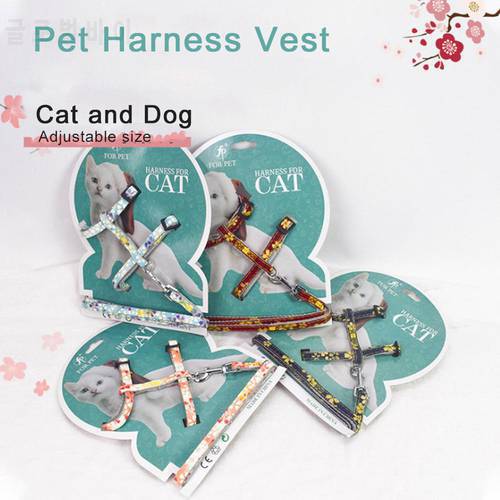 Pet Cat Harness Adjustable Pet Leashes Puppy Collar for Small Cats Harness Medium Cat Accessories Outdoor Walk Pets Leashes