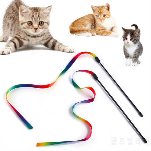 Funny Cat Stick 3PCS Cat Toys Cute Funny Colorful Rod Teaser Wand Plastic Pet Toys for Cats Interactive Stick Cat Supplies