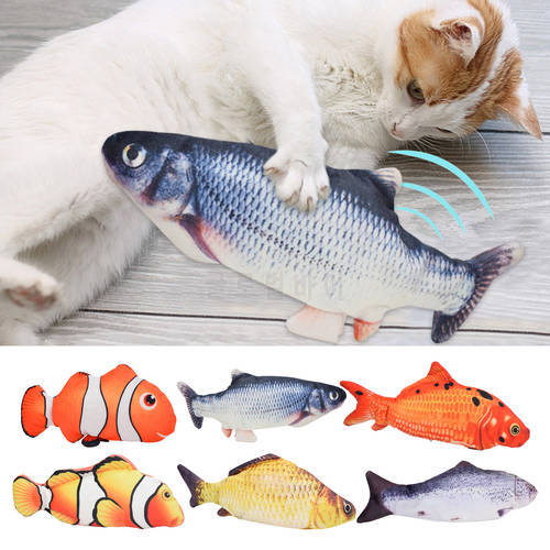 Floppy Fish Cat Toy Catnip Toys For Cat USB Charger Interactive Electric Fish Stuffed Toys For Cat Pet Supplies Cat Accessories