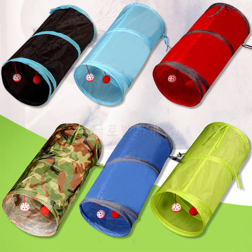 Foldable Funny Toys Pet Cat Tunnel Toys For Cat Kitty Training Interactive Tunnel Bored For Puppy Kitten Rabbit Play Tunnel Tube