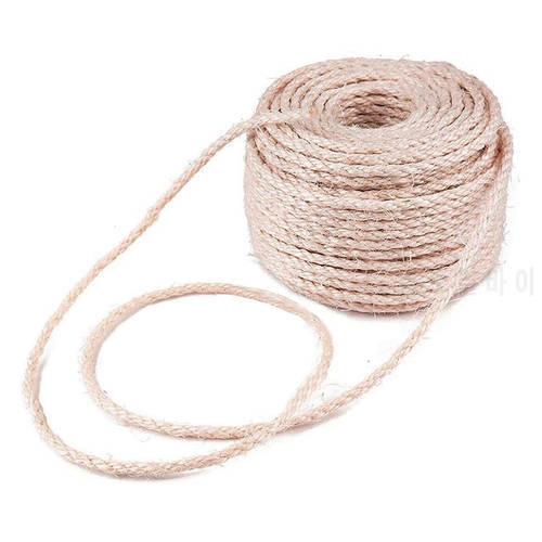 30/50M Natural Sisal Rope Cat Scratching Post Toys Making DIY Desk Foot Chair Legs Binding Rope Material For Cat Sharpen Claw