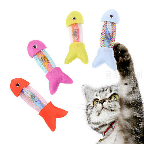 New Fish Shape Cat Toys With Naturl Catnip Stick Cat Cleaning Teeth Molar Sticks Interactive Toy For Kitten Cats Pet Accessories
