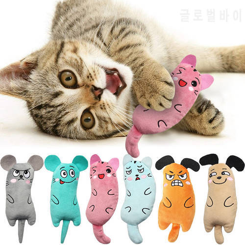 Teeth Grinding Catnip Toys Interactive Plush Cat Toy Mouse Toy Chewing Claws Thumb Bite Cat Mint For Cats Funny Little Pillow