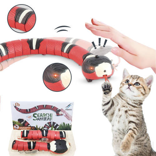 Interactive Electronic Automatic Snake Cat Toys USB Charging Smart Sensing Snake For Cats Dogs Pet Kitten Toy