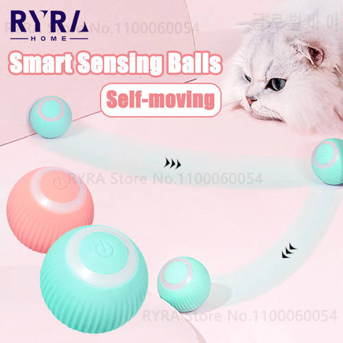 Electric Cat Ball Toys Automatic Rolling Smart Cat Toys Interactive For Cats Training Self-moving Kitten Toys For Indoor Playing