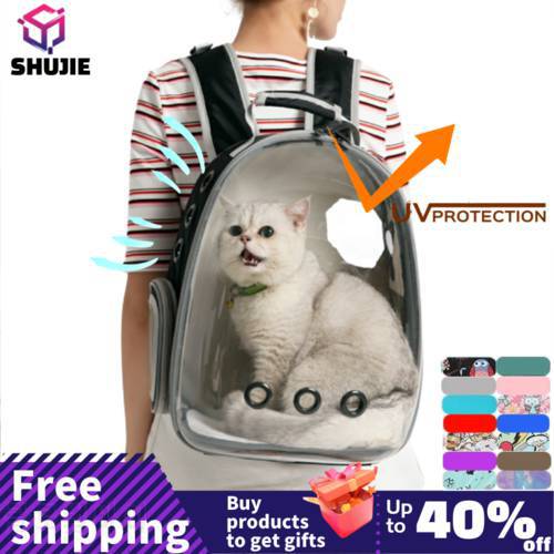 Cat Carrier Backpack Outdoor Pet Shoulders Ita Bag Carriers Breathable Portable Travel Transparent Bag For Small Dogs Cats