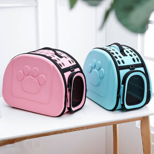 Fashion Pet Bag Outdoor Portable Pet Carrier Breathable Shoulder Bag Cat Dog Handbag Folding Travel Shoulder Bag Cat Cage