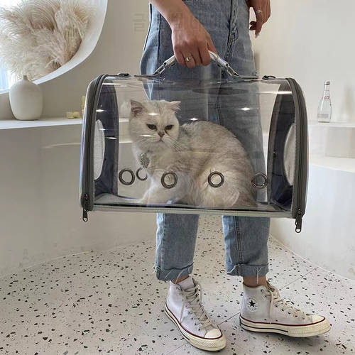 Transparent Laser Cat Bag Pet Out Carriers Bag Cat Cage Portable Portable Dog Backpack Dog Backpack Handbags Pet Products