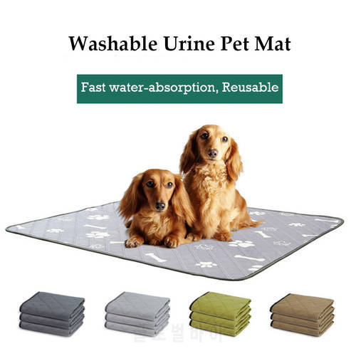 Washable Reuseable Urine Pet Pad Mat Cushion For Dogs Cats Waterproof Pet Beds Carpet Sofa Cover Fast Water Absorption Pet Mat