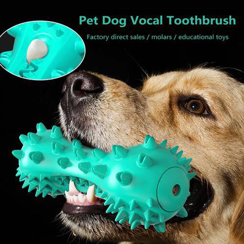 1PCS Interest Dog Chew Toys Vocal Toy Dog Teeth Grinder Bone Gnawing Dog Toothbrush Teeth Cleaning Dog Toys For All Dog Supplies