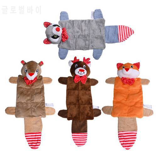 Dogs Plush Toys for Small Large Dogs Chew Interactive Reindeer Raccoon Animal Squirrel Fox Toys Pet Supplies