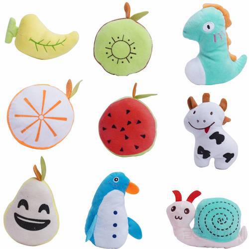 1PC Plush Vocal Pets Dog Toys Clean Teeth Dog Chew Molar Puppy Training Toy Soft Fruits Shape Pet Supplies Accessories